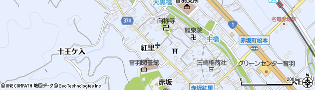 愛知県豊川市赤坂町紅里24周辺の地図