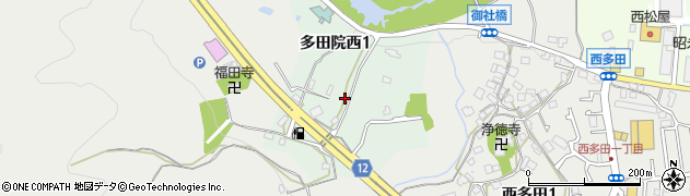 兵庫県川西市多田院西周辺の地図