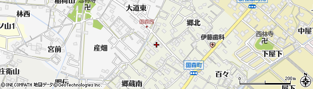愛知県西尾市国森町郷蔵南3周辺の地図