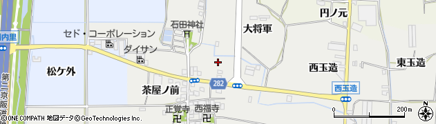 京都府八幡市岩田（北ノ口）周辺の地図