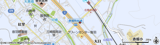 愛知県豊川市赤坂町大日156周辺の地図
