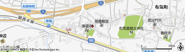 三重県亀山市布気町1468周辺の地図