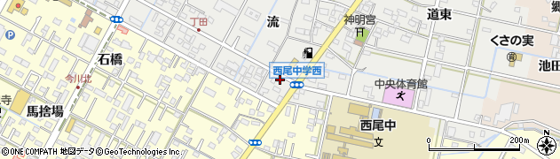 愛知県西尾市丁田町流84周辺の地図