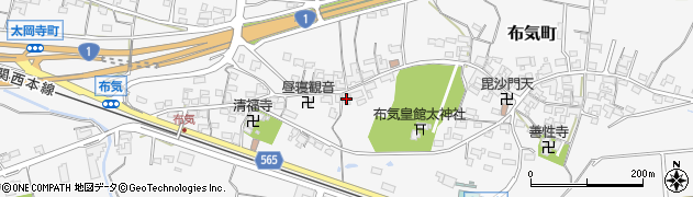 三重県亀山市布気町1638周辺の地図
