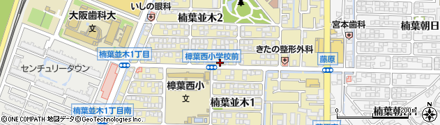 大阪府枚方市楠葉並木周辺の地図