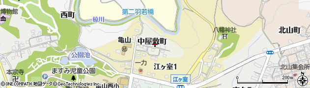 三重県亀山市中屋敷町周辺の地図