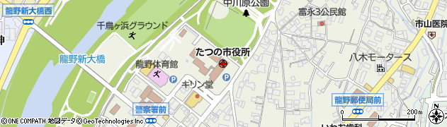 兵庫県たつの市周辺の地図