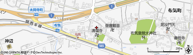 三重県亀山市布気町1393周辺の地図