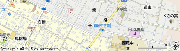 愛知県西尾市丁田町流64周辺の地図