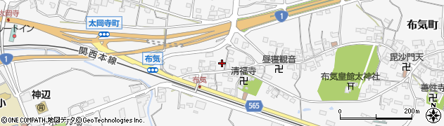 三重県亀山市布気町1400周辺の地図