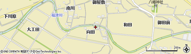 愛知県新城市中宇利（向田）周辺の地図