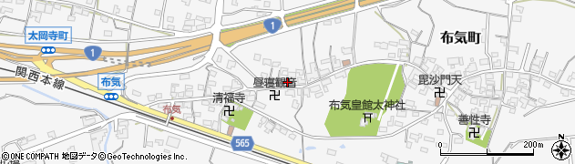 三重県亀山市布気町1314周辺の地図