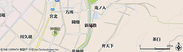愛知県豊川市金沢町（新屋敷）周辺の地図