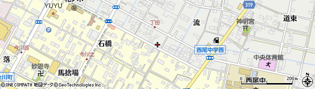 愛知県西尾市丁田町流34周辺の地図