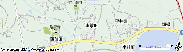愛知県常滑市檜原（東前田）周辺の地図