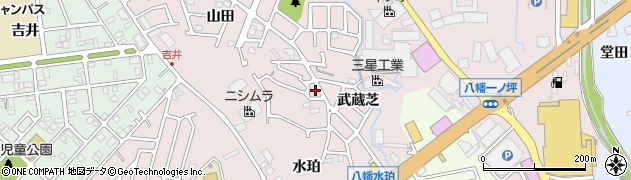 京都府八幡市八幡山田33周辺の地図