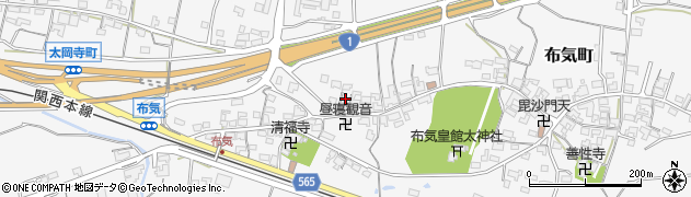 三重県亀山市布気町1385周辺の地図