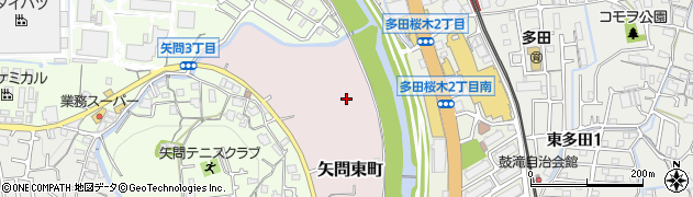 兵庫県川西市矢問東町周辺の地図