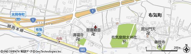 三重県亀山市布気町1316周辺の地図