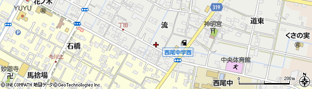 愛知県西尾市丁田町流60周辺の地図