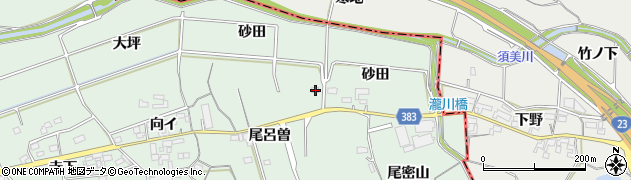 愛知県西尾市平原町尾呂曽120周辺の地図