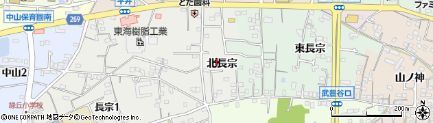 愛知県知多郡武豊町北長宗周辺の地図