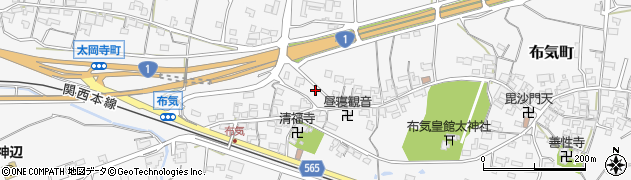 三重県亀山市布気町1379周辺の地図