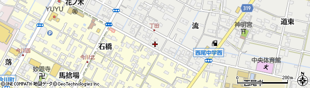 愛知県西尾市丁田町流32周辺の地図
