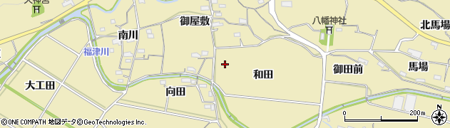 愛知県新城市中宇利周辺の地図