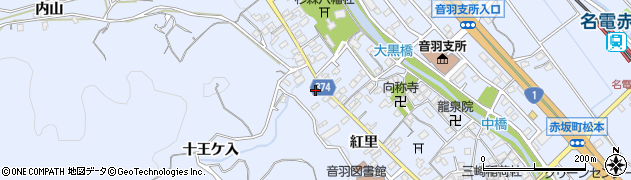 愛知県豊川市赤坂町紅里172周辺の地図