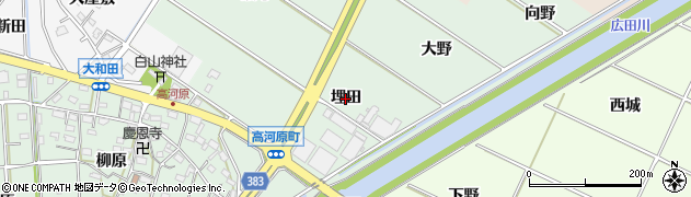 愛知県西尾市高河原町（埋田）周辺の地図