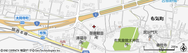 三重県亀山市布気町1363周辺の地図
