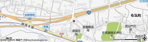 三重県亀山市布気町1374周辺の地図