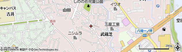 京都府八幡市八幡山田32周辺の地図