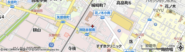 愛知県西尾市矢曽根町（赤地）周辺の地図