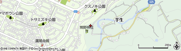 兵庫県川西市芋生（堂ノ前）周辺の地図