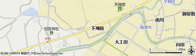 愛知県新城市中宇利（下川原）周辺の地図