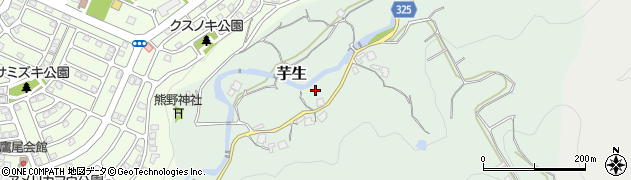 兵庫県川西市芋生周辺の地図