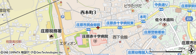 広島県庄原市西本町周辺の地図