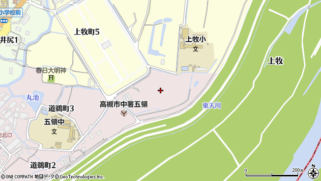 〒569-0011 大阪府高槻市道鵜町の地図
