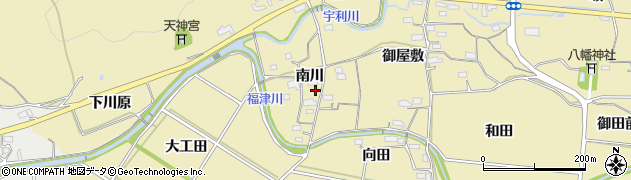 愛知県新城市中宇利（南川）周辺の地図