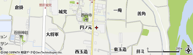 京都府八幡市野尻円ノ元周辺の地図