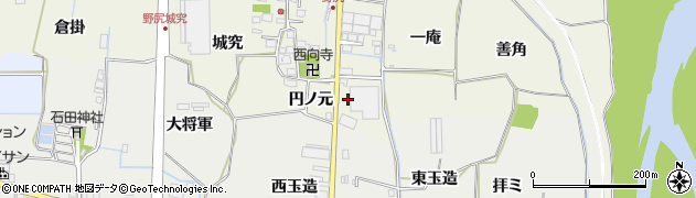 京都府八幡市野尻（円ノ元）周辺の地図