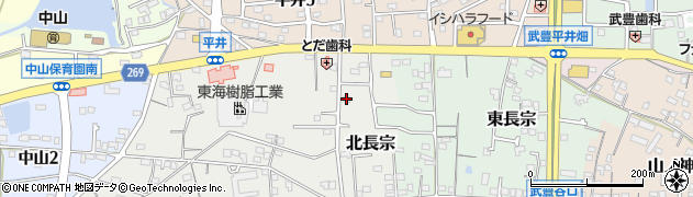 愛知県知多郡武豊町北長宗77周辺の地図