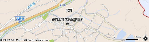 兵庫県姫路市飾東町北野158周辺の地図