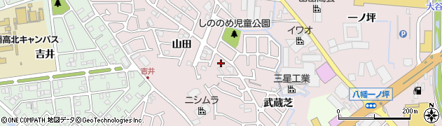 京都府八幡市八幡山田30周辺の地図