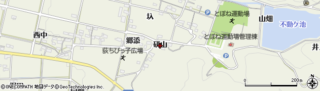 愛知県幸田町（額田郡）荻（研山）周辺の地図
