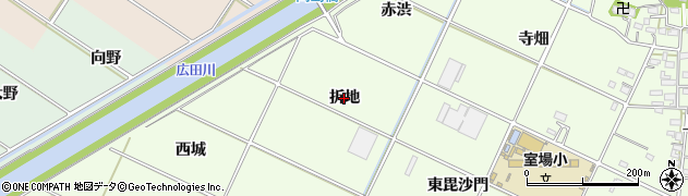 愛知県西尾市室町（折地）周辺の地図