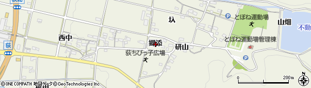 愛知県幸田町（額田郡）荻（郷添）周辺の地図