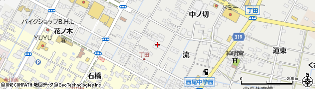 愛知県西尾市丁田町流24周辺の地図